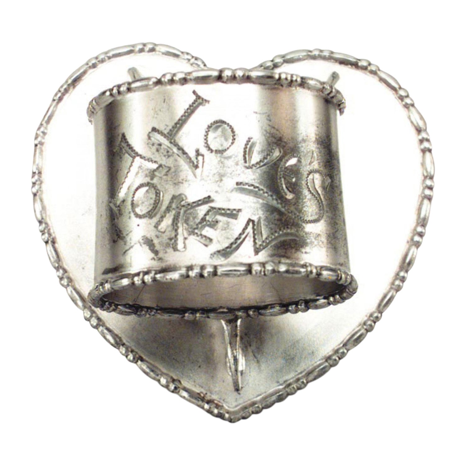 Servilletero victoriano inglés de plata plateada en venta