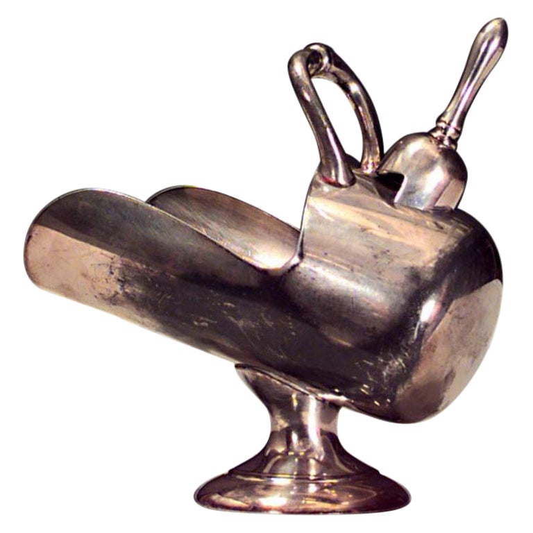 English Victorian Silver Plate Sugar Scoop