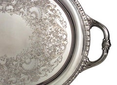 English Victorian Silver Plate Tray