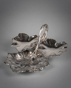 Englisches viktorianisches versilbertes Blattgeschirr