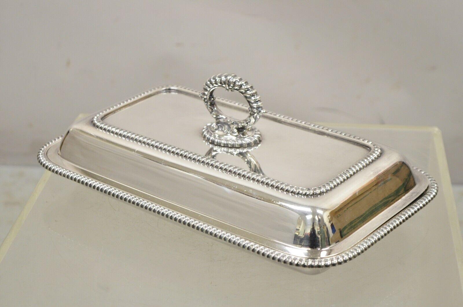 English Victorian Silver Plated Lidded Serving Platter Tray Vegetable Dish For Sale 7