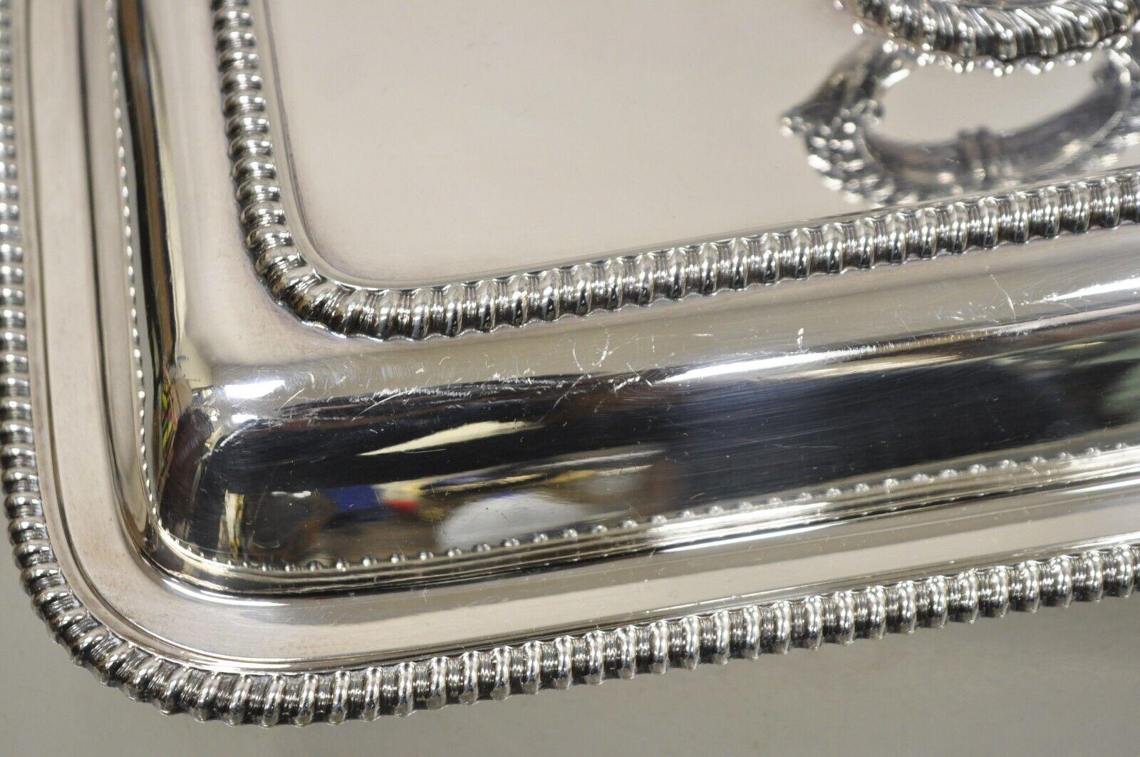 Plato de servir con tapa bañado en plata victoriana inglesa Bandeja Plato para verduras Chapado en plata en venta