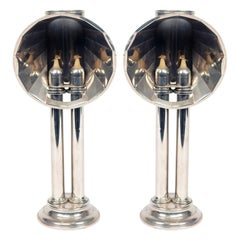 English Victorian Silver Plated Student Lamps