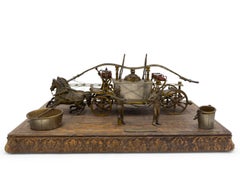 English Victorian Smoking Stand with Carriage Figure