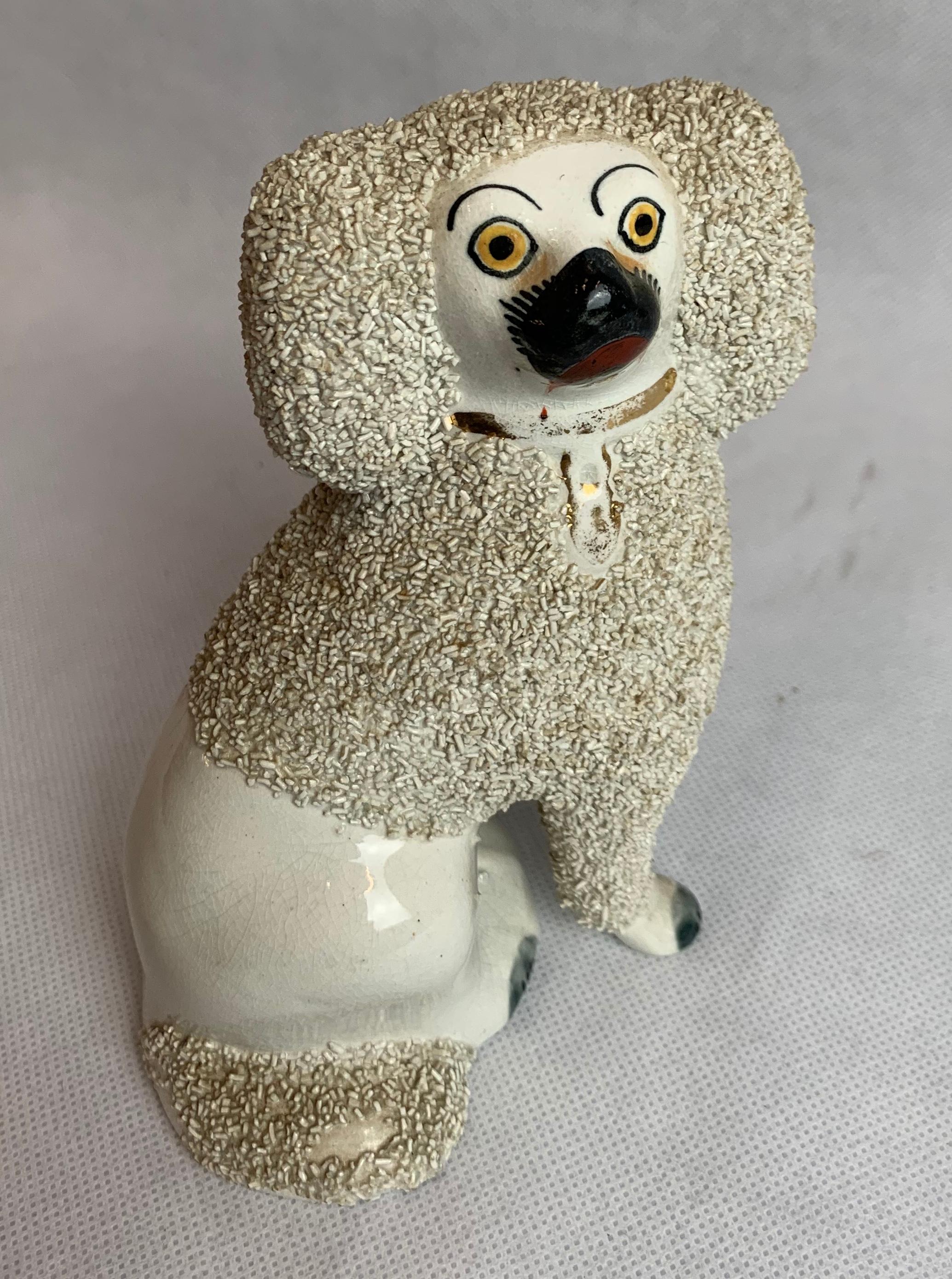 English Victorian Staffordshire Poodle in White Bocage 2