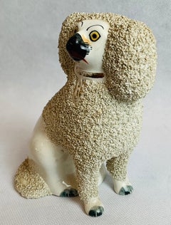 English Victorian Staffordshire Poodle in White Bocage