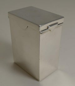 English Victorian Sterling Silver Playing Card Box, 1899