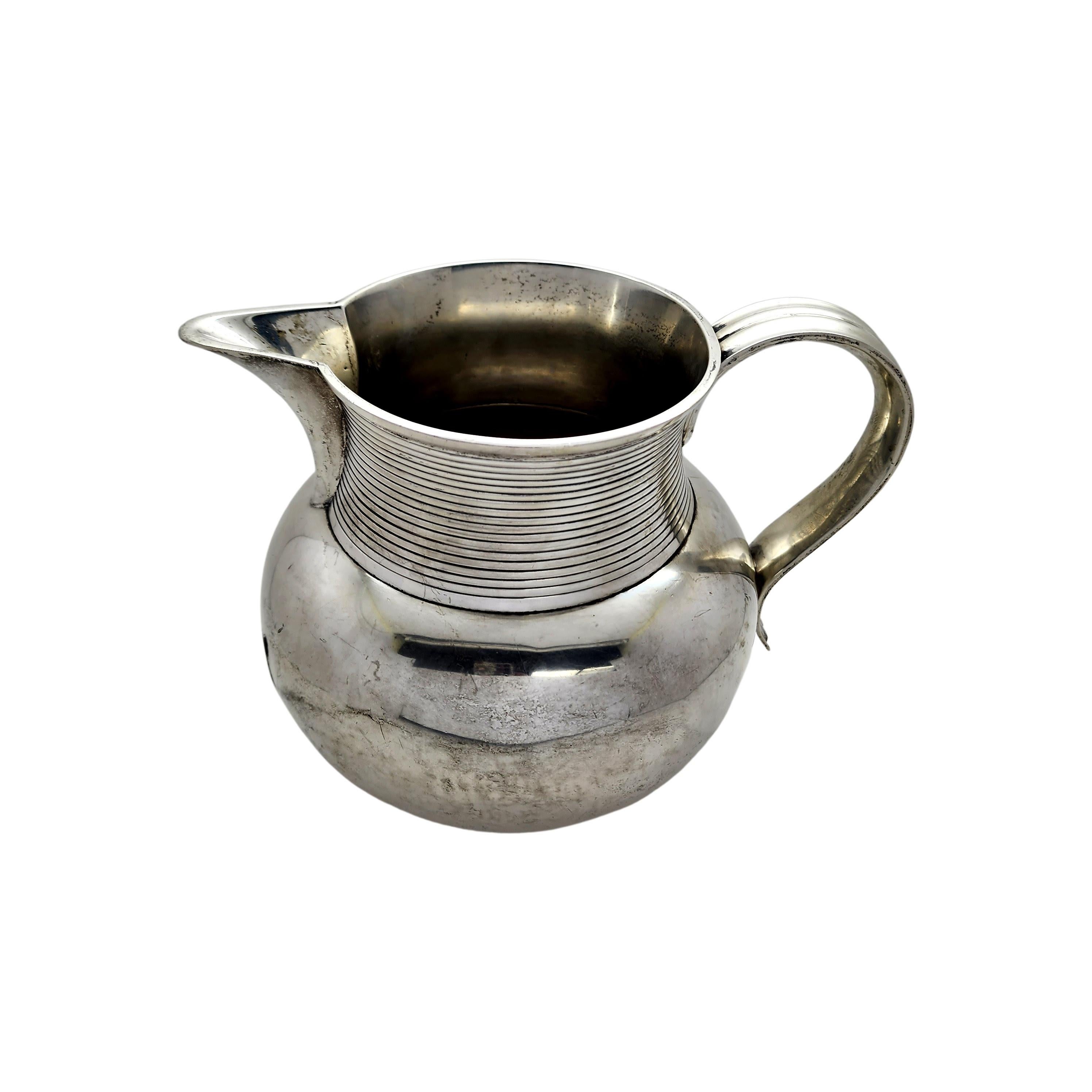 Women's or Men's English Victorian Sterling Water Pitcher Jug by Holland Aldwinkle & Slater For Sale