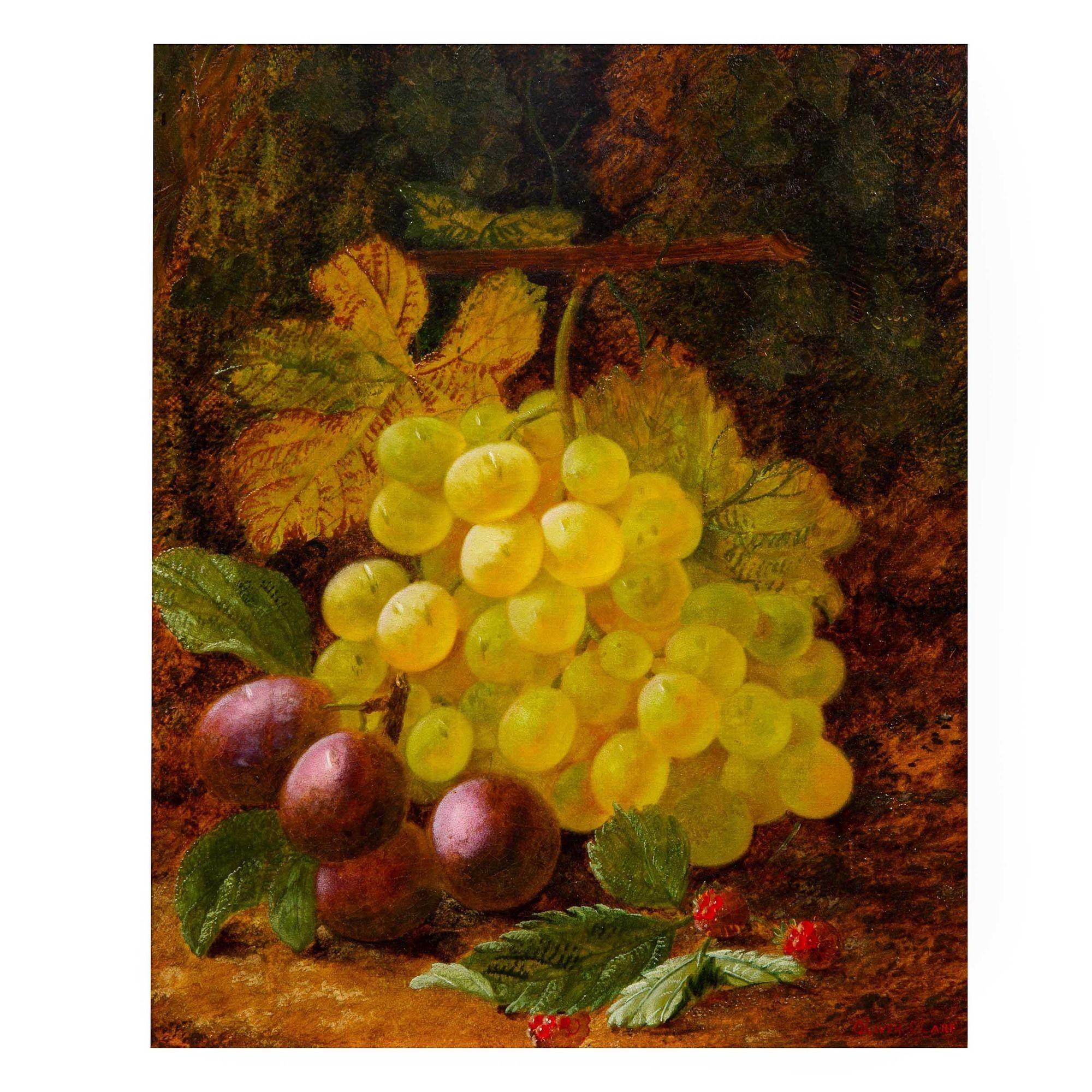 OLIVER CLARE
British, 1853-1927

Still-Life of Grapes, Plums and Raspberries

Oil on canvas  signed lower right

stock ref. 409YLK21P

Measurements: 12 1/4