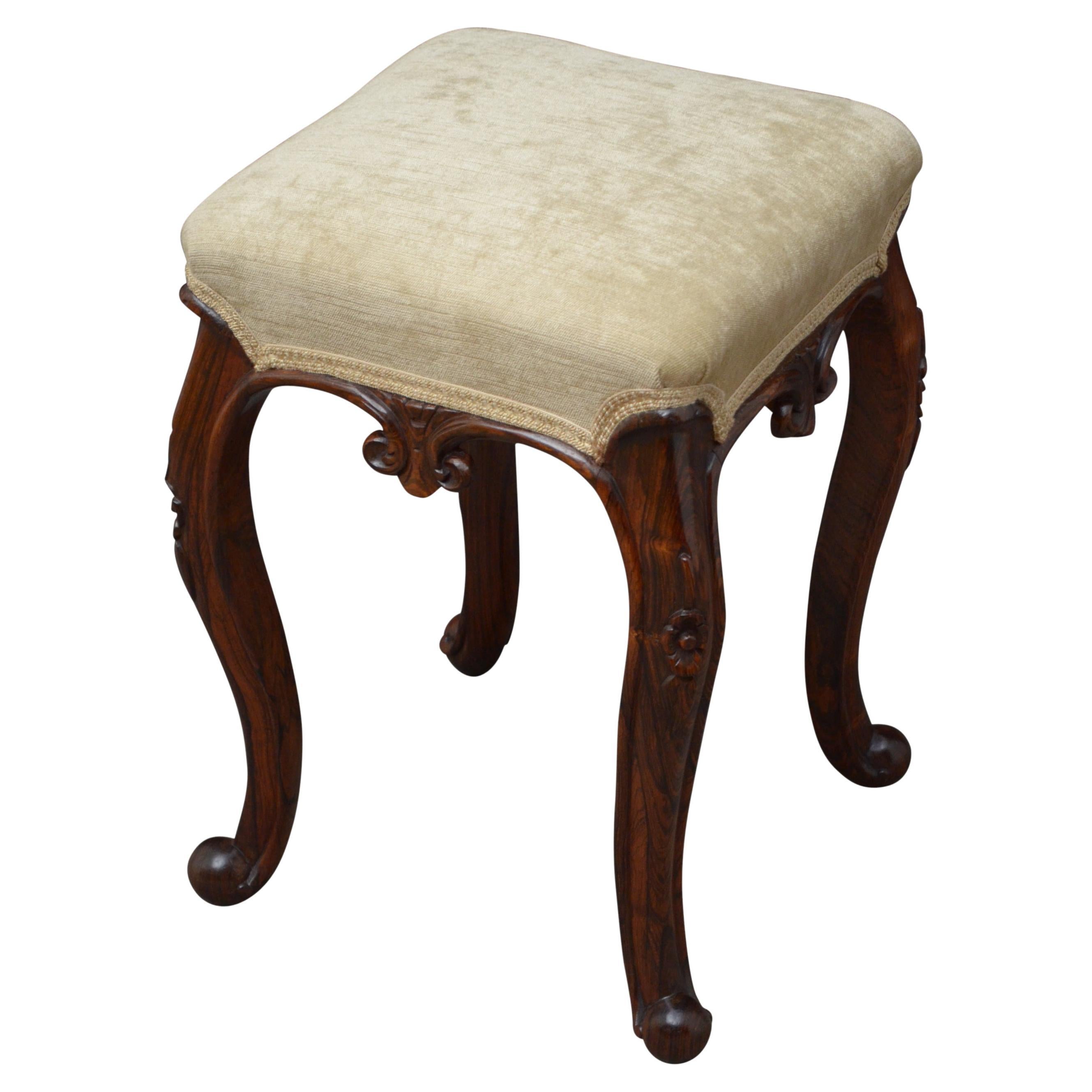 English Victorian Stool For Sale