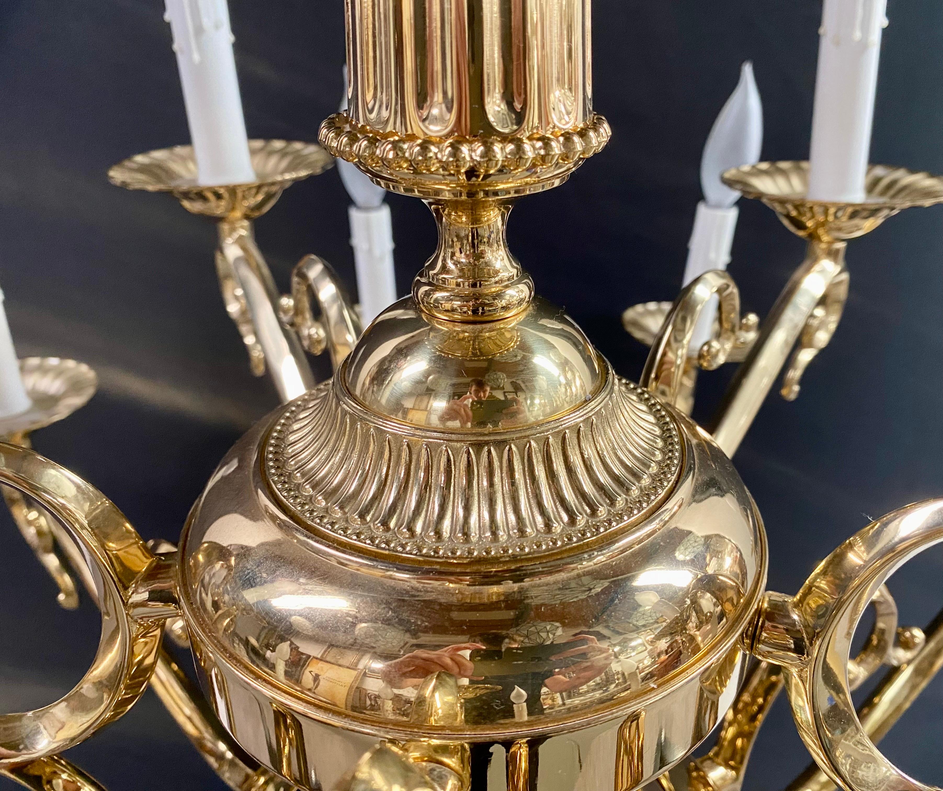English Victorian Style Brass Chandelier, 15 Arms  For Sale 6