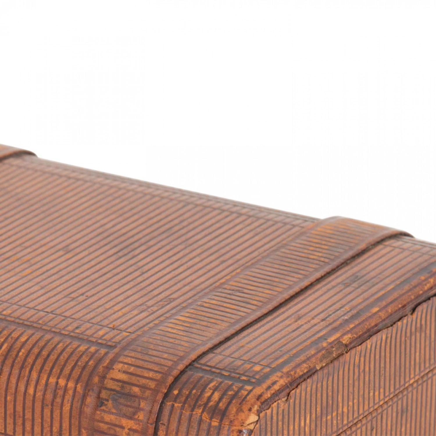 Britannico Scatola in pelle marrone in stile vittoriano inglese in vendita