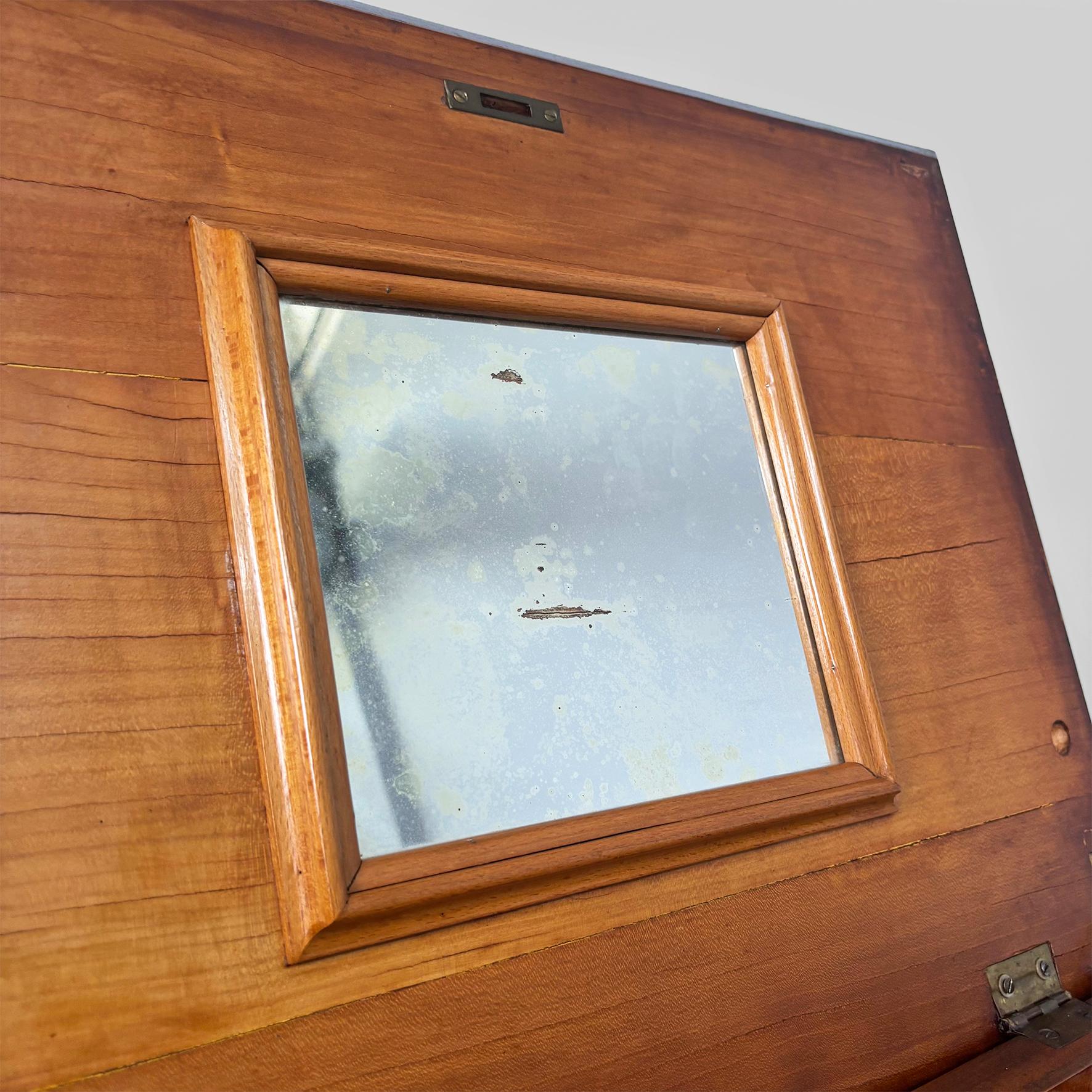 Console anglaise de style victorien en bois avec miroir et tiroirs, années 1930 en vente 5