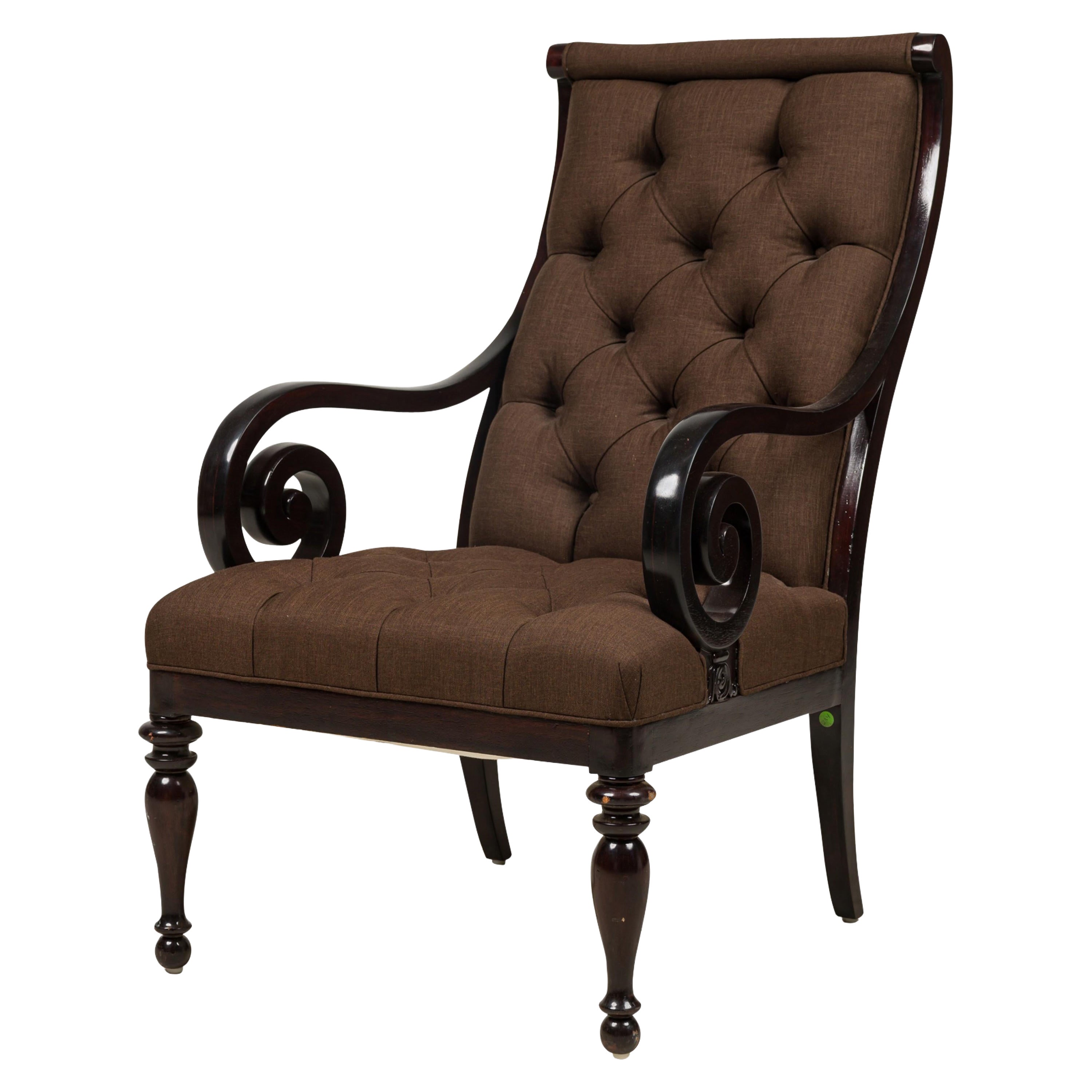 English Victorian Style Contemporary Armchair For Sale