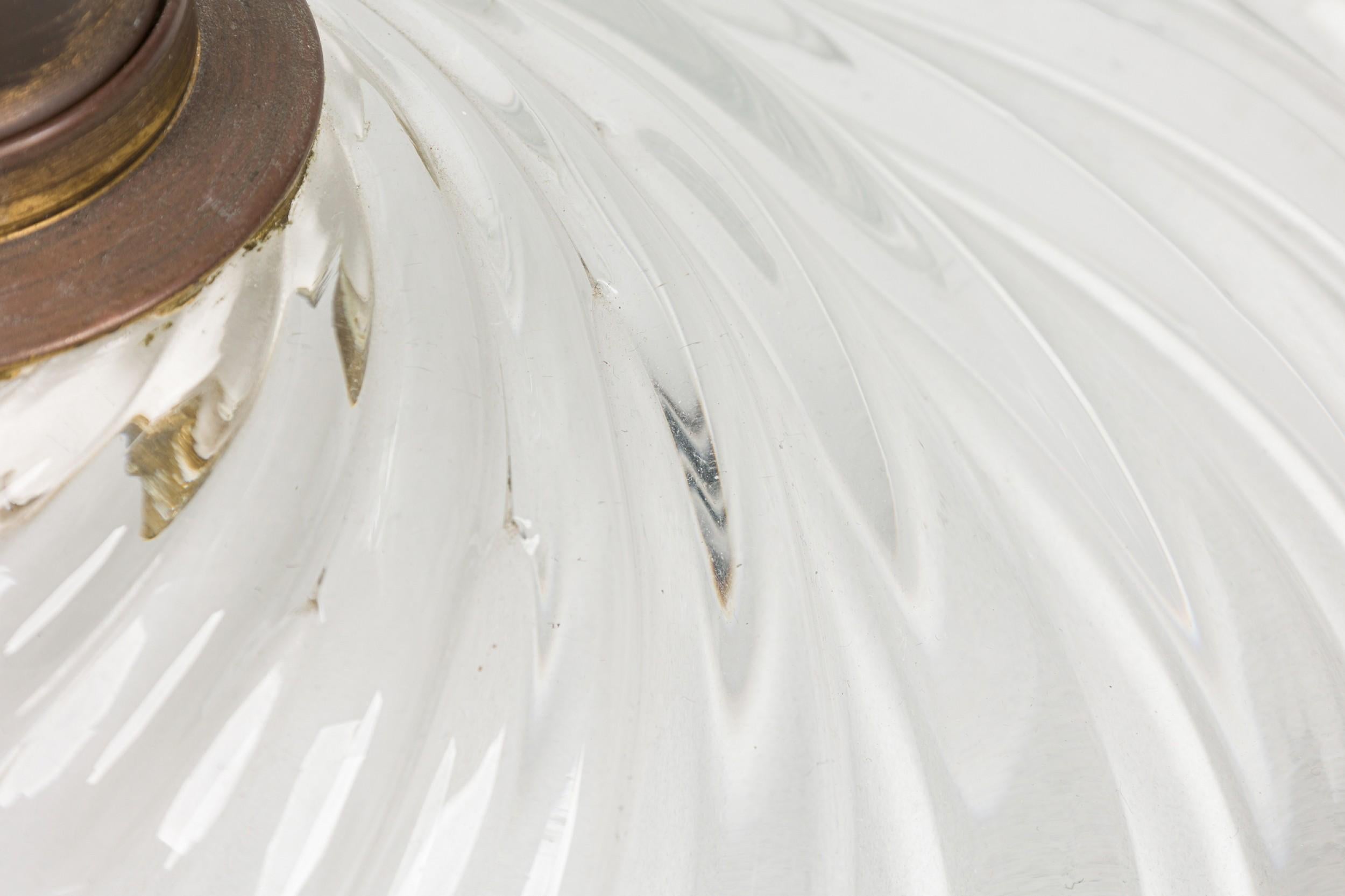English Victorian style Cut Crystal Glass Floor Lamp with Pleated Swirl Fringed For Sale 1
