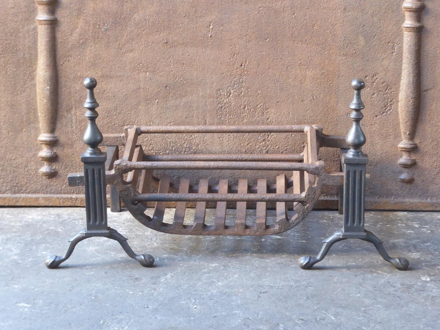 British English Victorian Style Fireplace Grate, Fire Grate