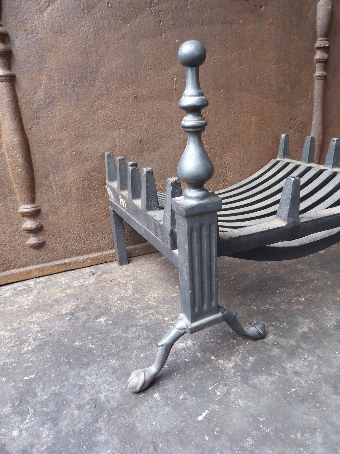 British English Victorian Style Fireplace Grate, Fire Grate