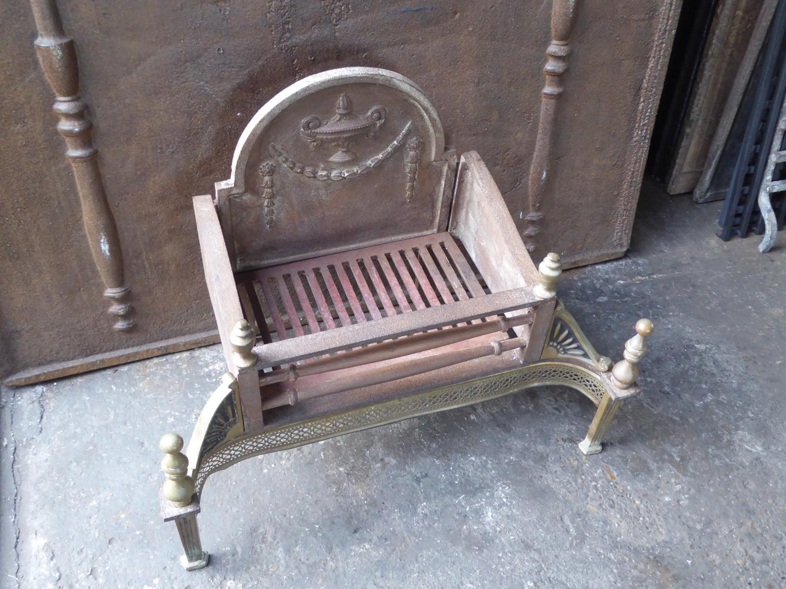 Cast English Victorian Style Fireplace Grate, Fire Grate