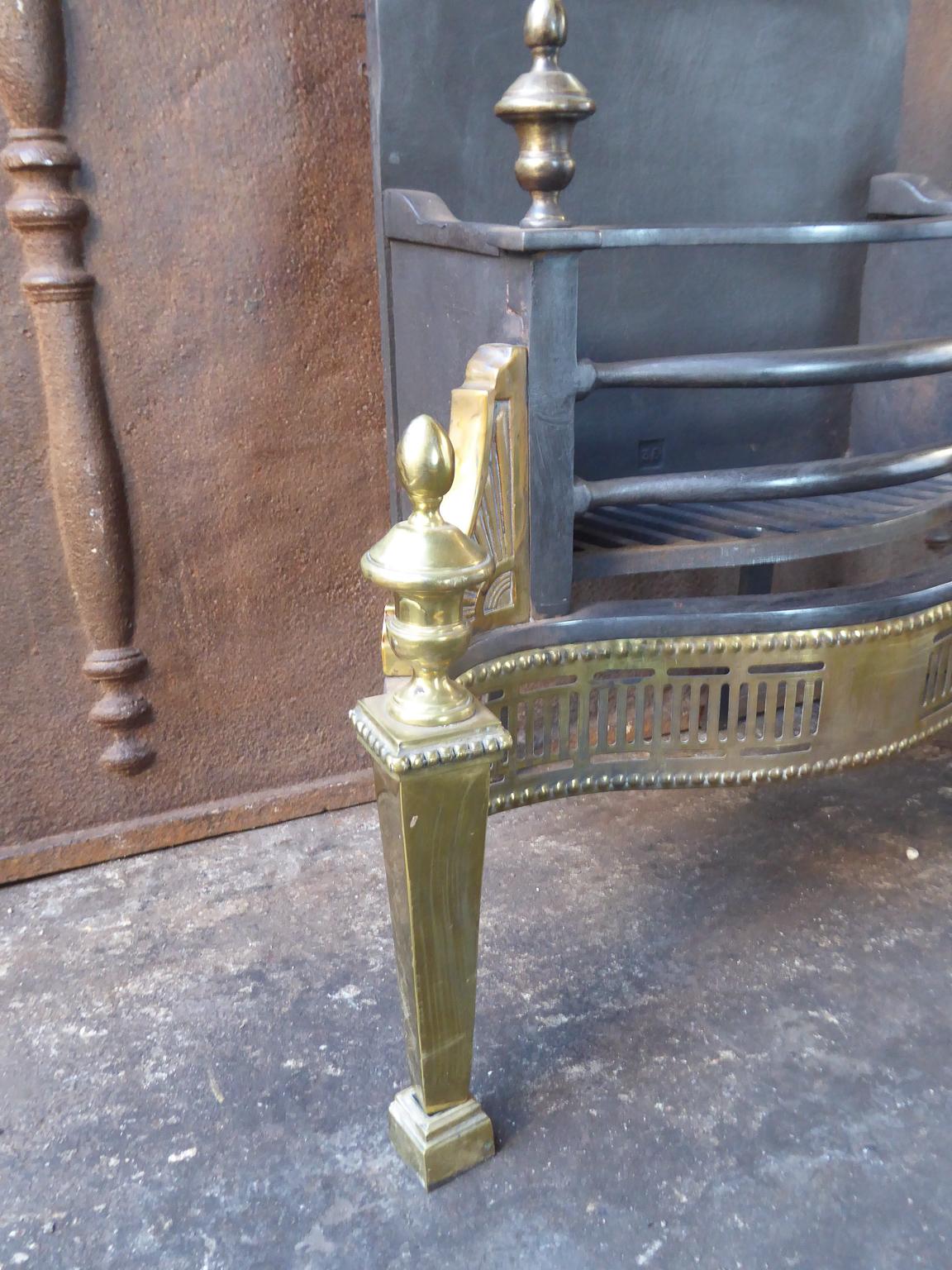 Brass English Victorian Style Fireplace Grate, Fire Grate