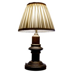 English Victorian Style Iron and Brass Desk Lamp