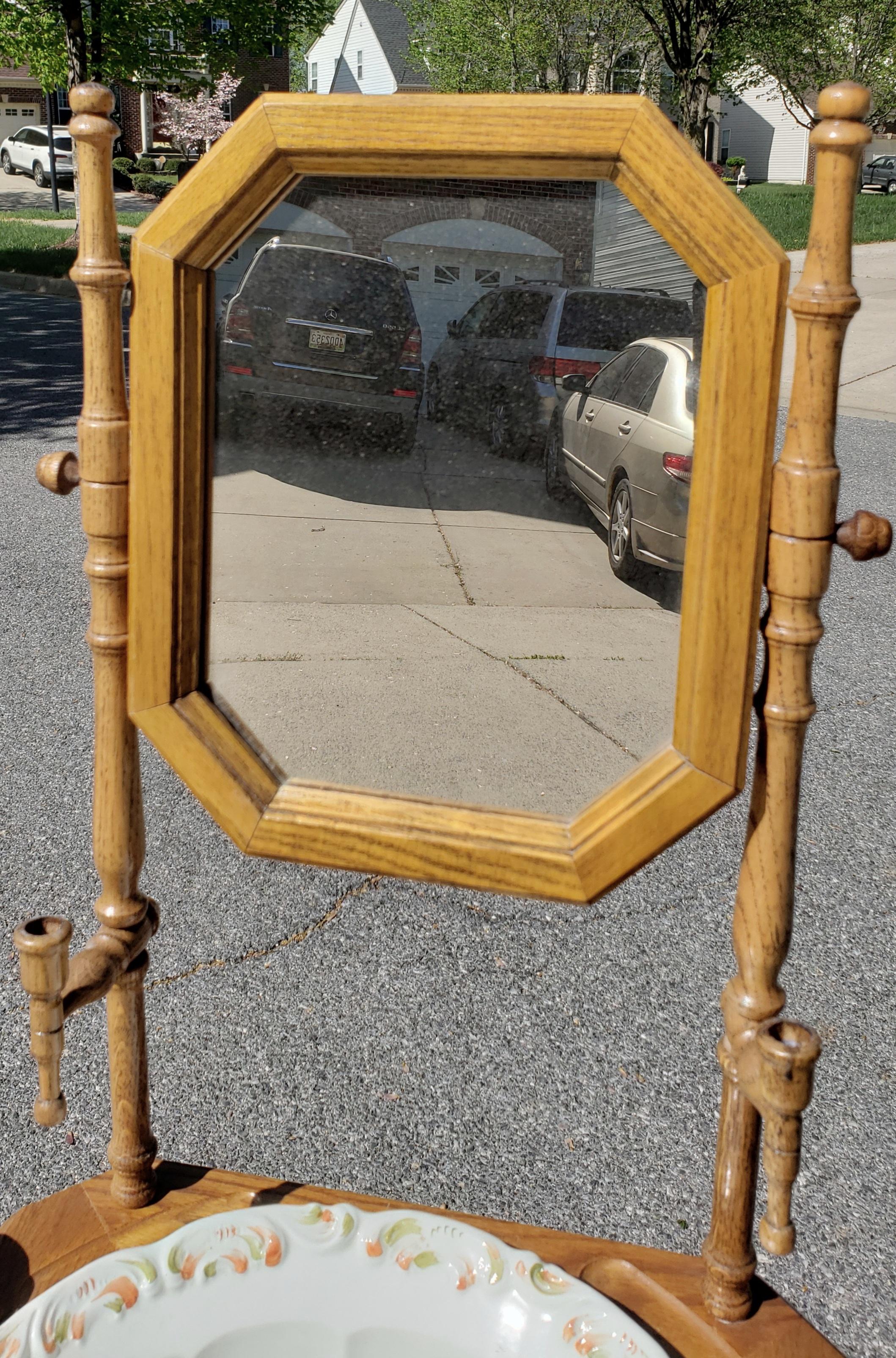 antique wash stand with mirror