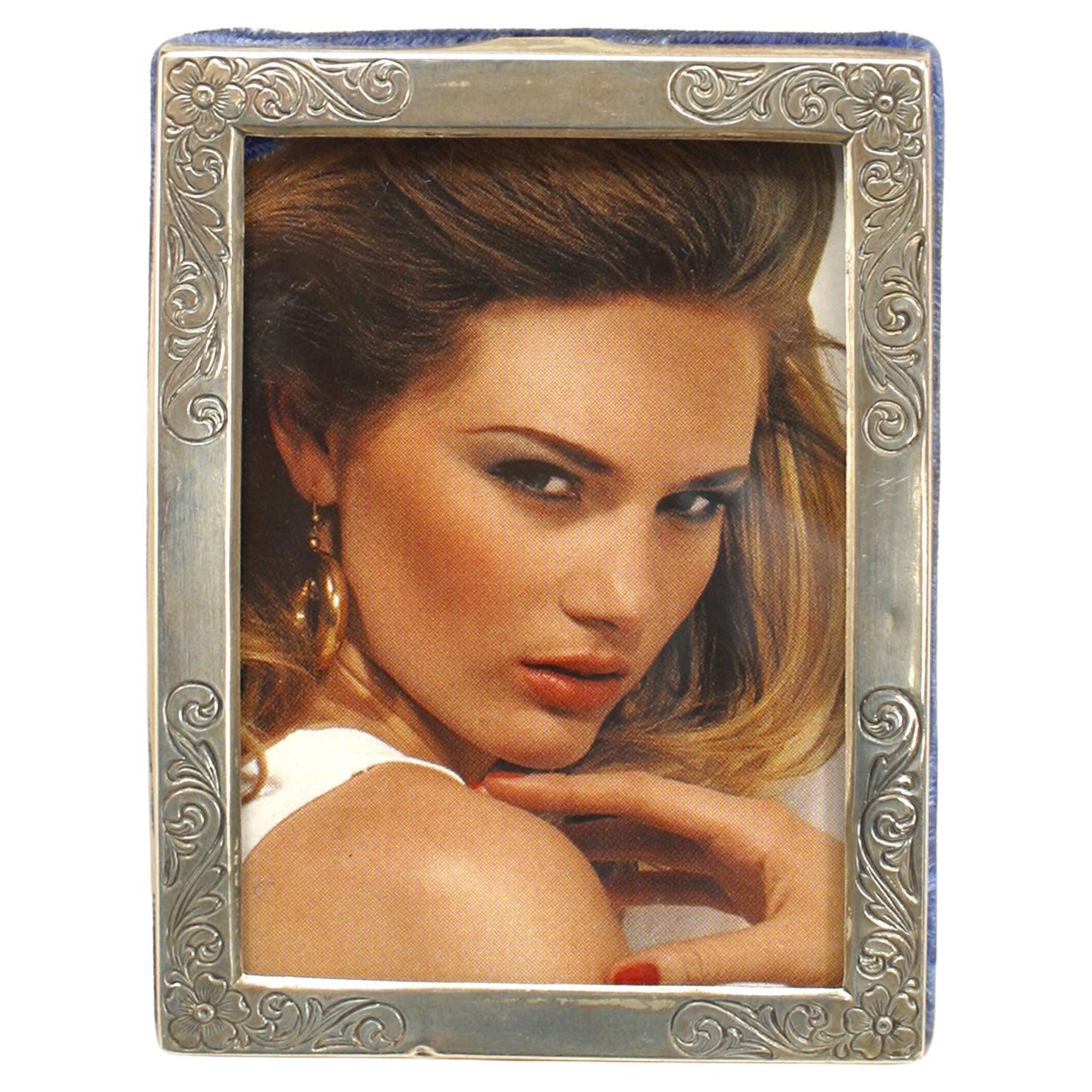 English Victorian Style Silver Picture Frame For Sale