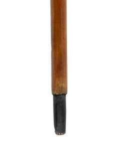 English Victorian Style Wood and Bronze Cane with Hand