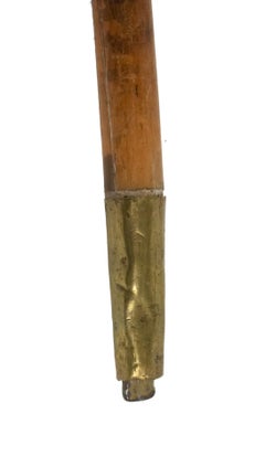English Victorian Style Wood and Silver Cane