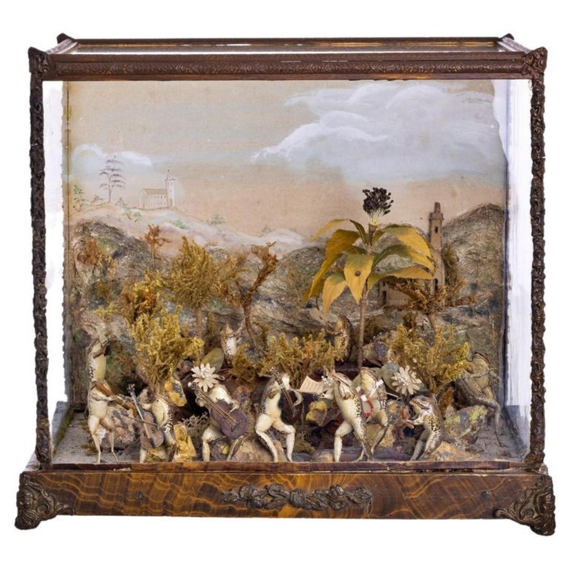 Animal Skin English Victorian Taxidermy Group 19th Century For Sale