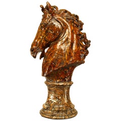 Caballo inglés victoriano de terracota