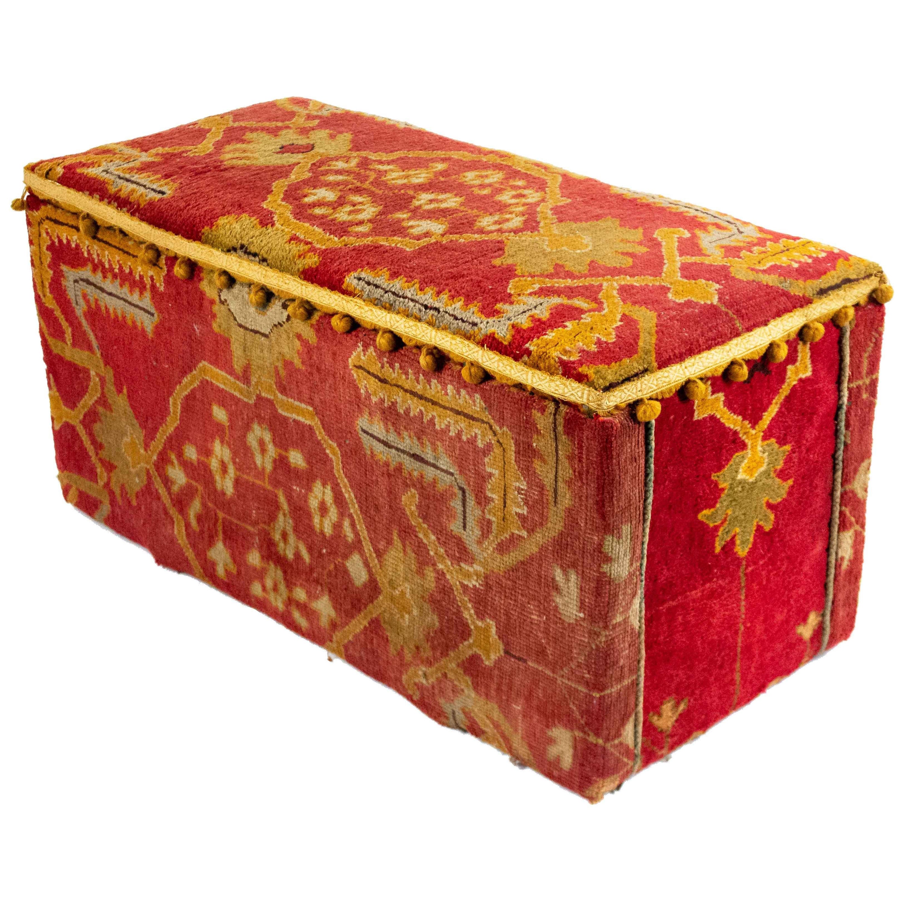 English Victorian Turkish Carpet Trunk