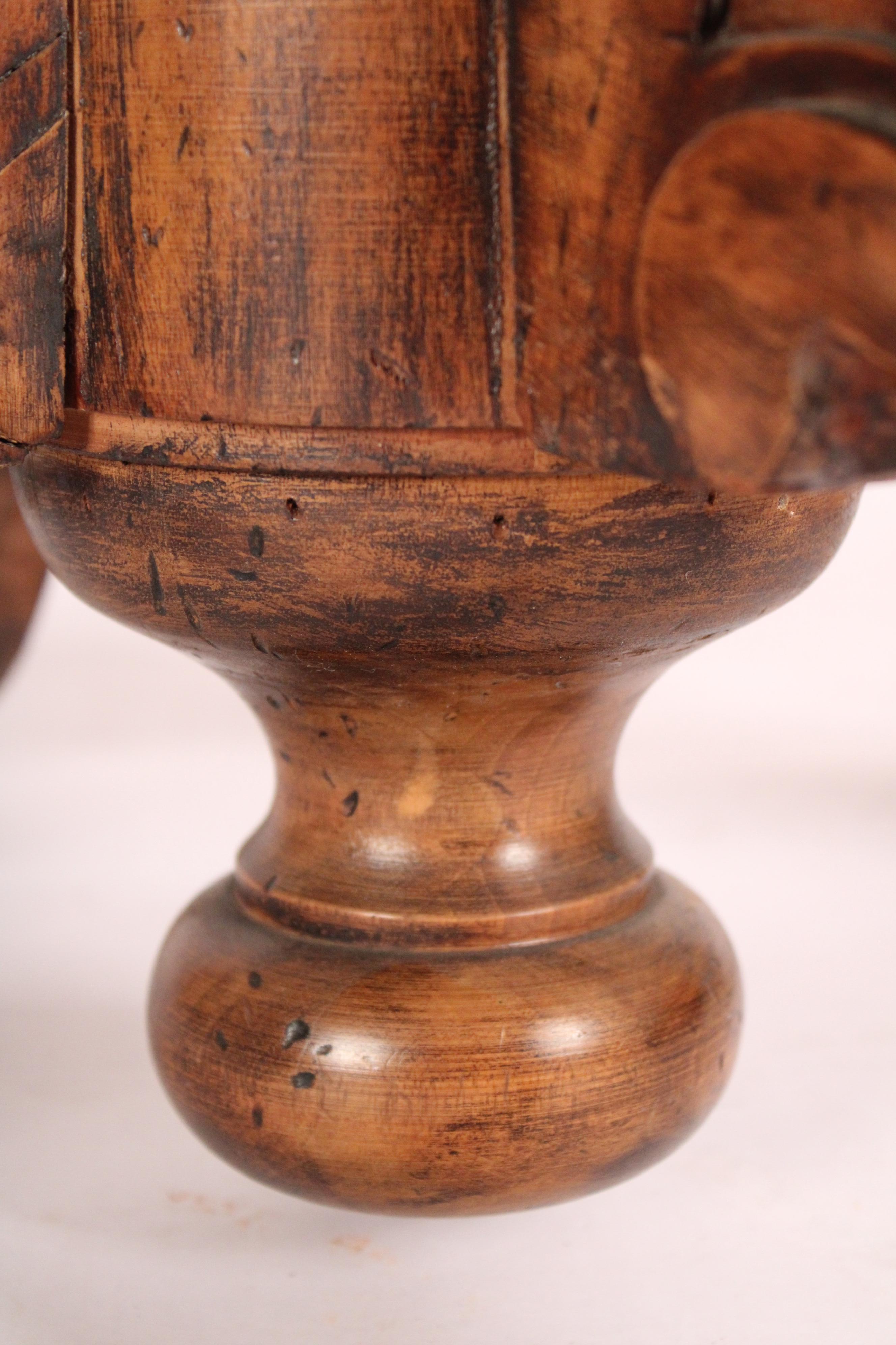 English Victorian Walnut and Burl Walnut Center / Games Table For Sale 6