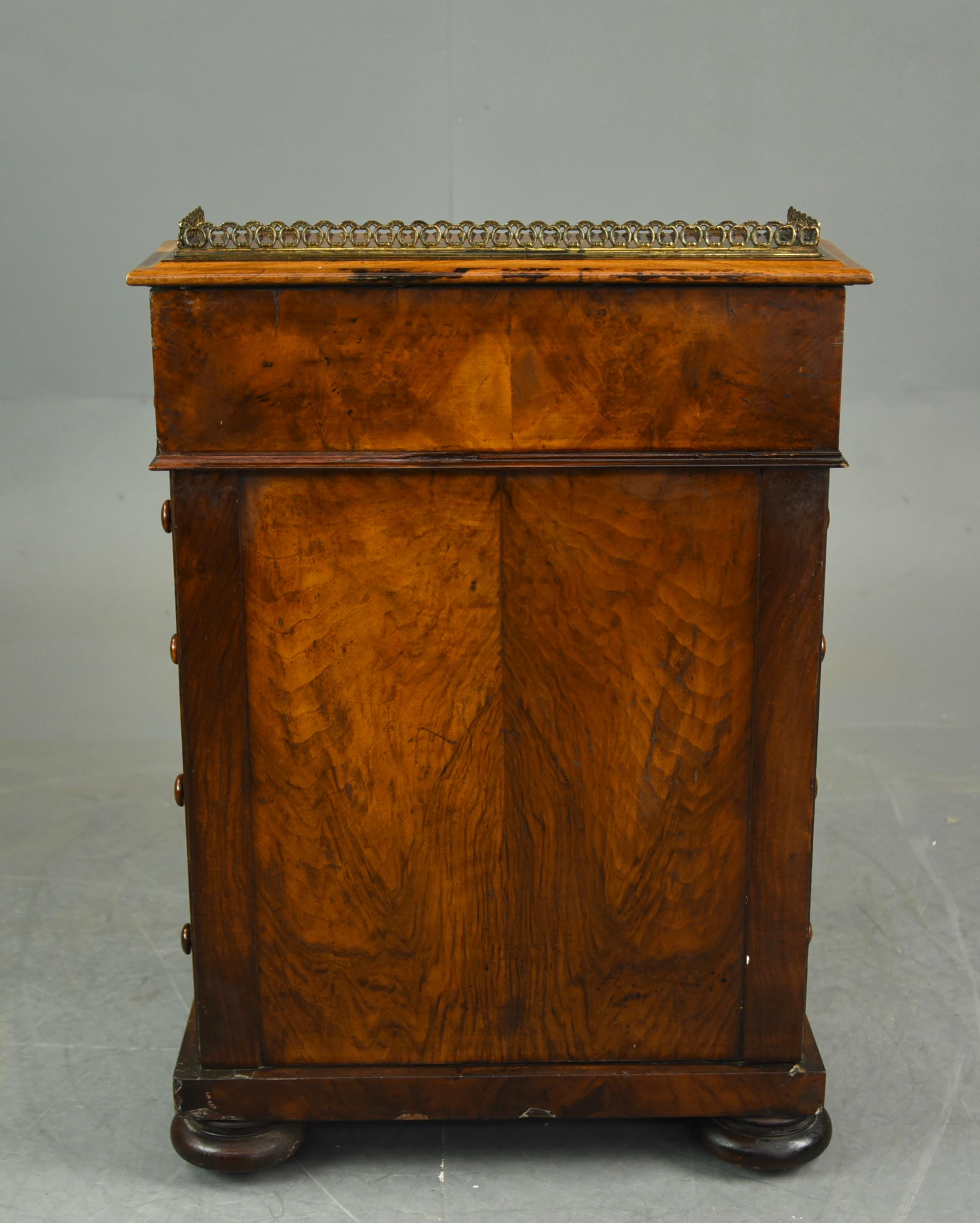 English Victorian Walnut Davenport Desk 1