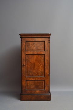 English Victorian Walnut Music Cabinet / Drinks Cabinet