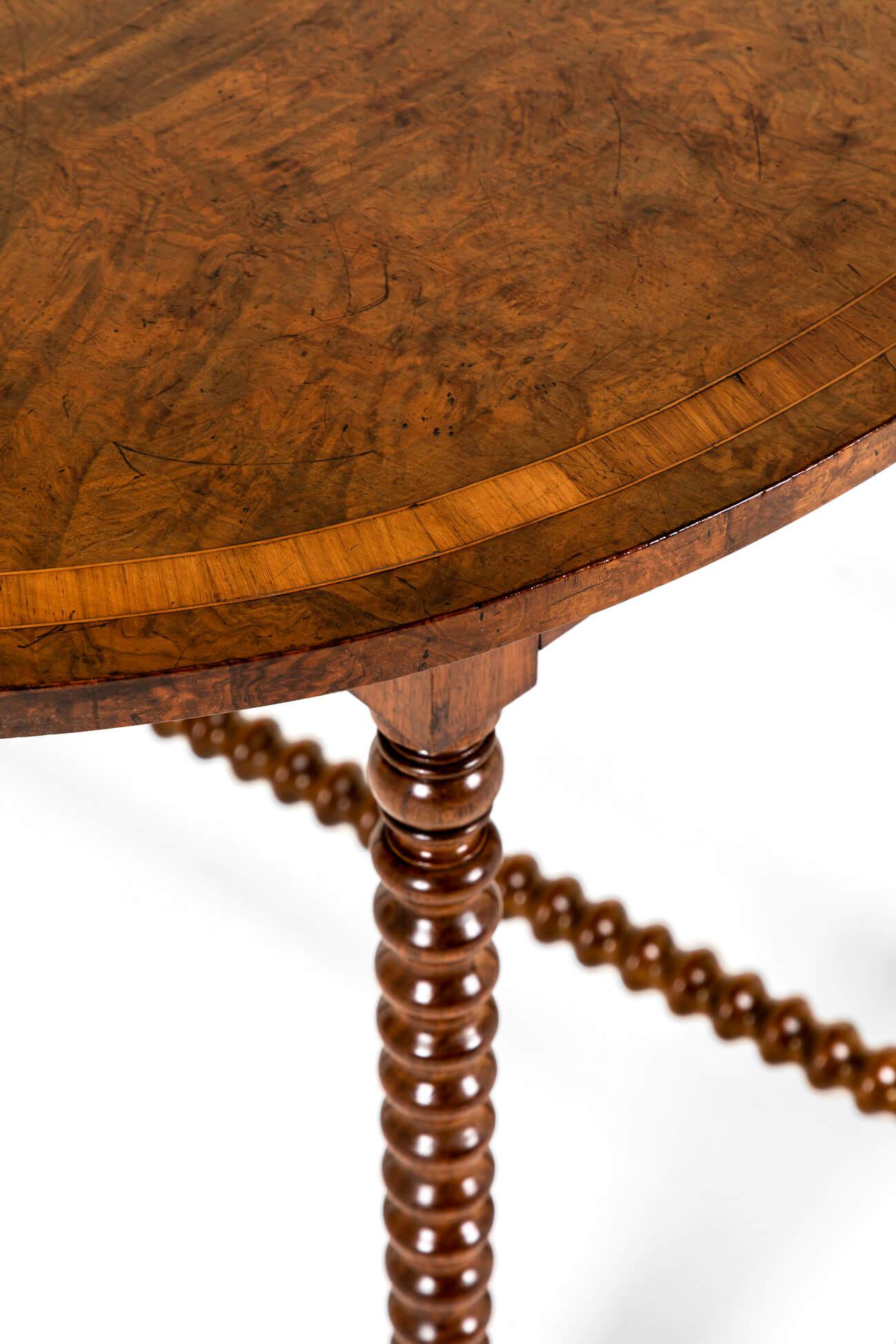 English Victorian Walnut Sutherland Table For Sale 4