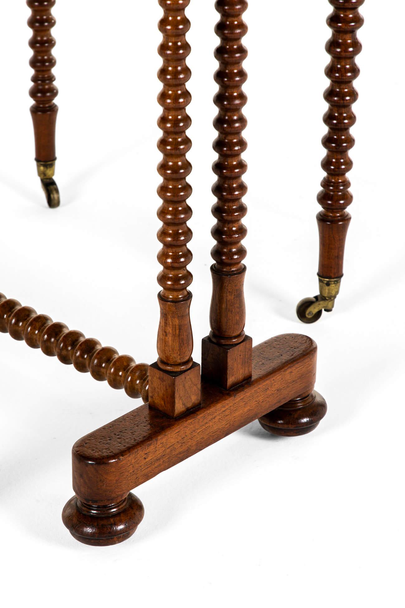 English Victorian Walnut Sutherland Table For Sale 9