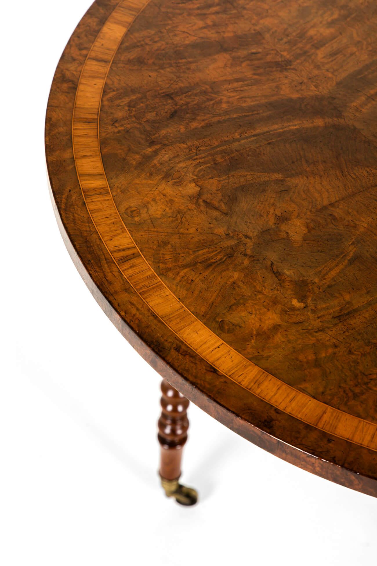 English Victorian Walnut Sutherland Table For Sale 11