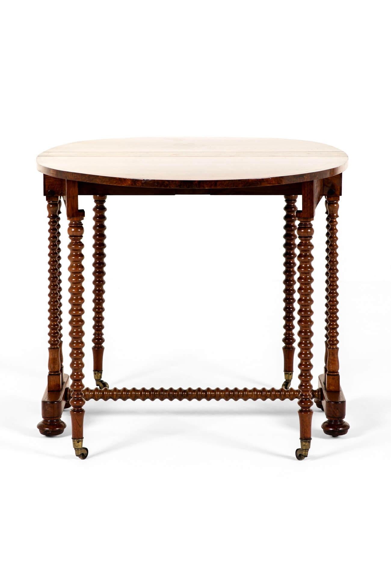 Early Victorian English Victorian Walnut Sutherland Table For Sale