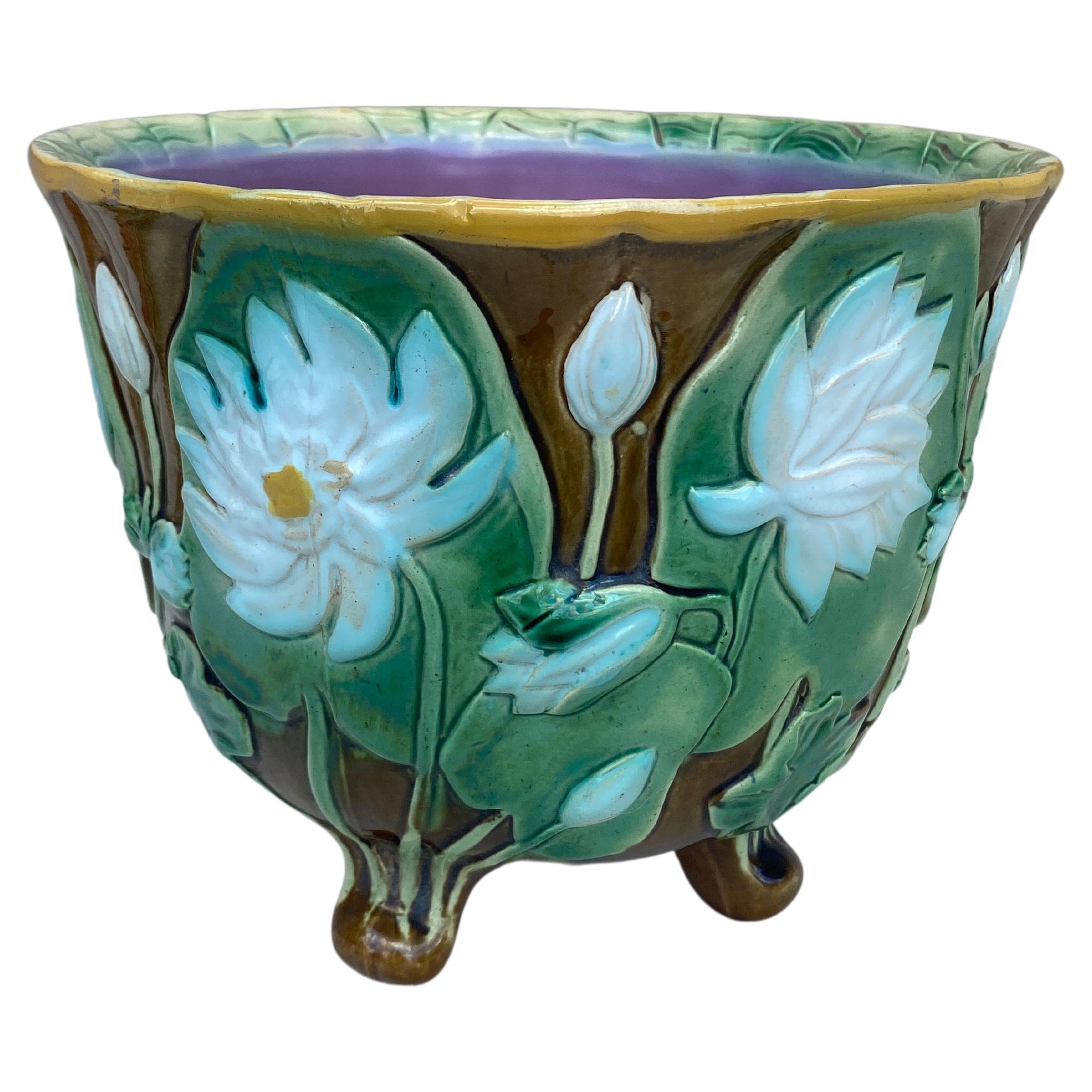English Victorian Water Lily Jardinière, circa 1880 For Sale