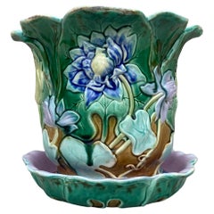 English Victorian Water Lily Jardinière, circa 1880