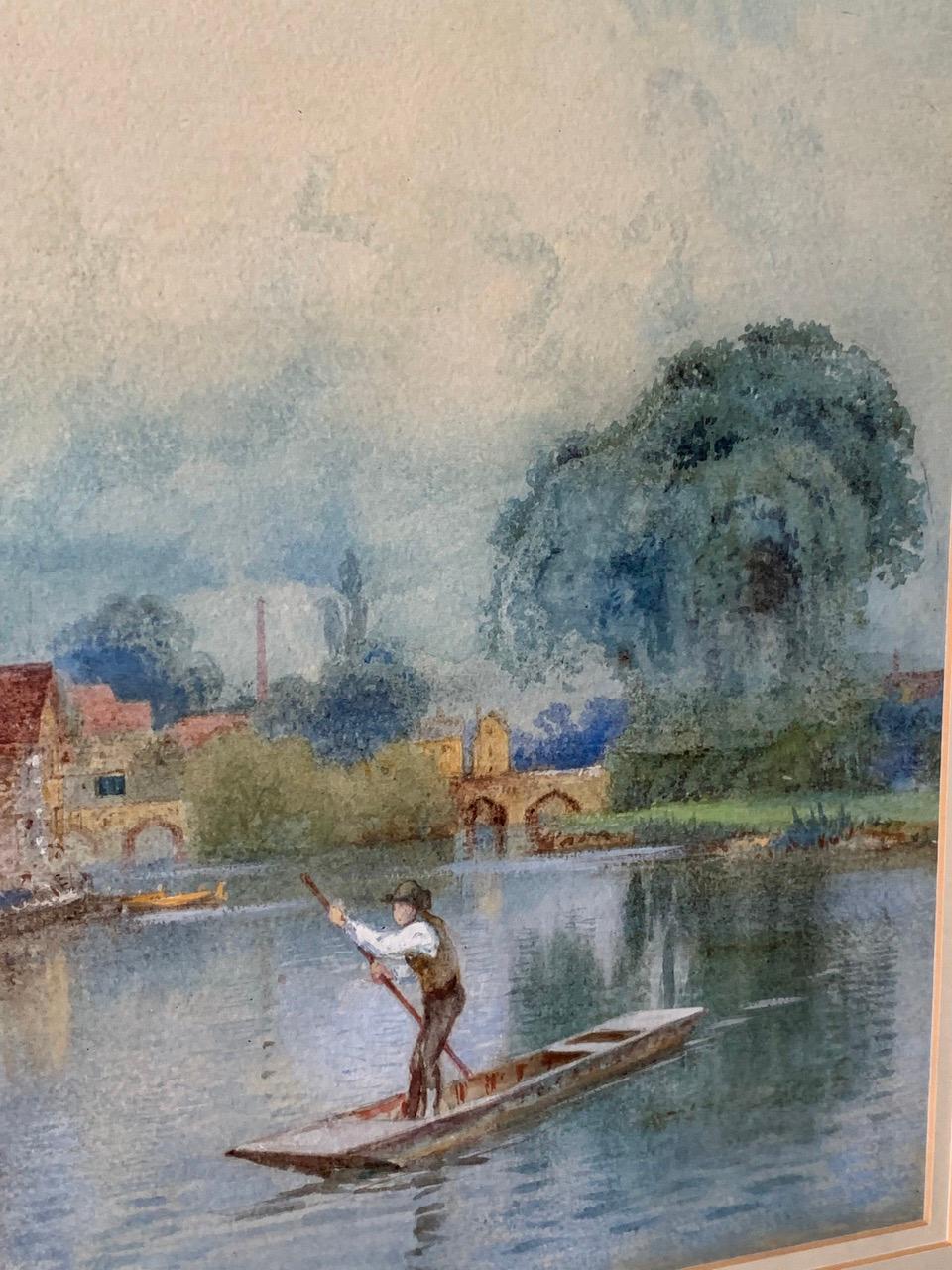 Dipinto a mano Pittura inglese vittoriana ad acquerello in vendita