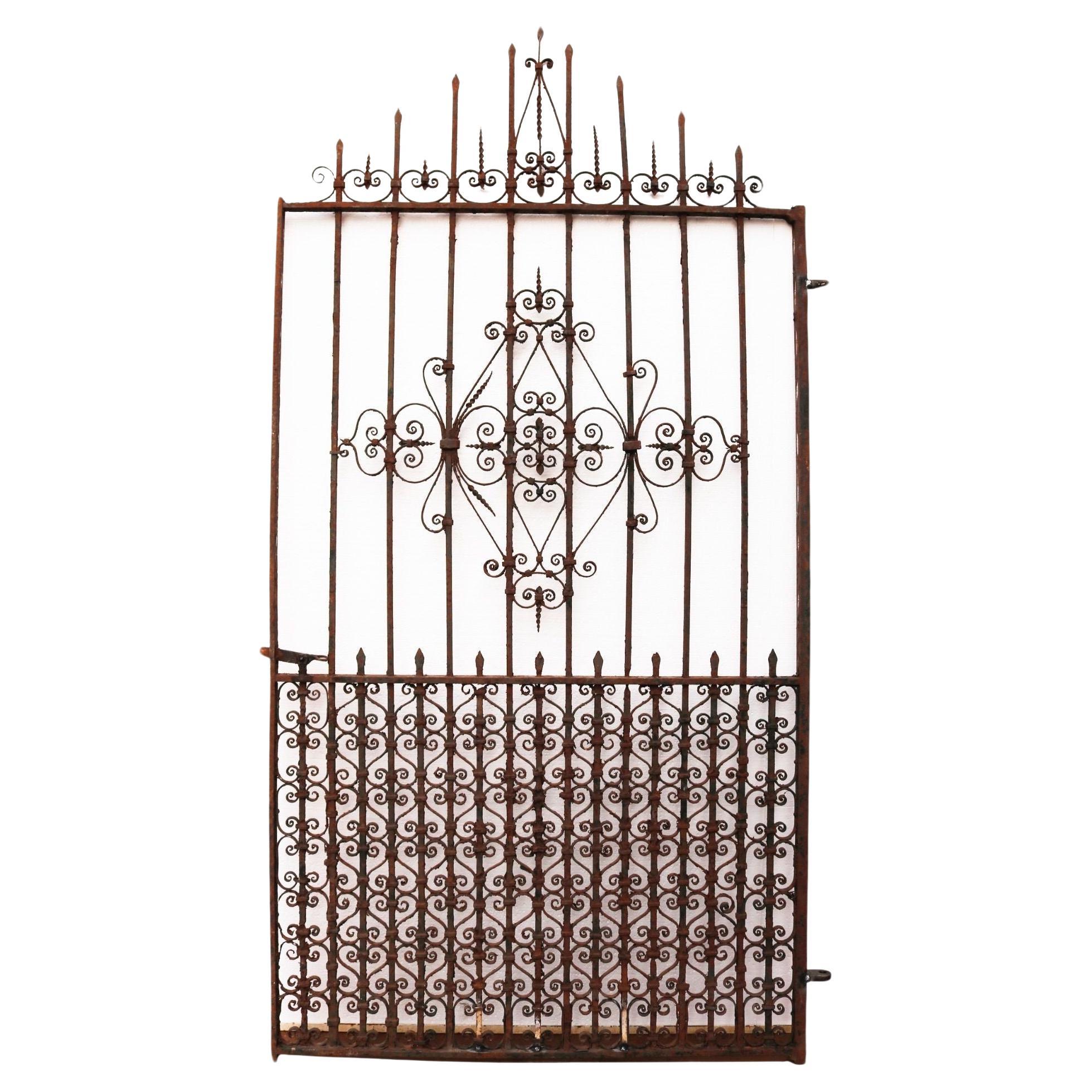 English Victorian Wrought Iron Garden Gate