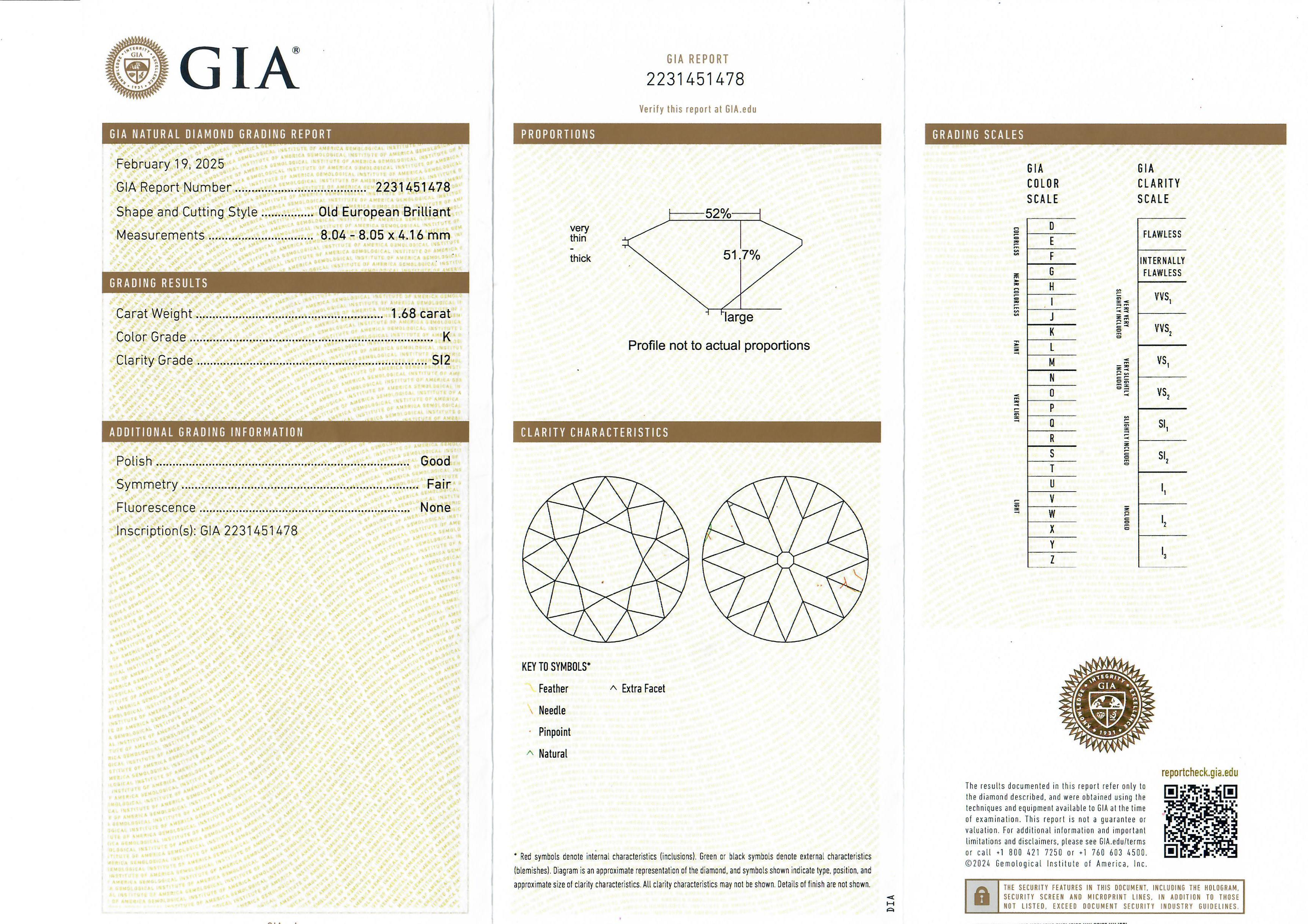 Englischer viktorianischer Gelbgold GIA 1,68ct Diamant Solitär Strukturierter Belcher Ring im Angebot 8