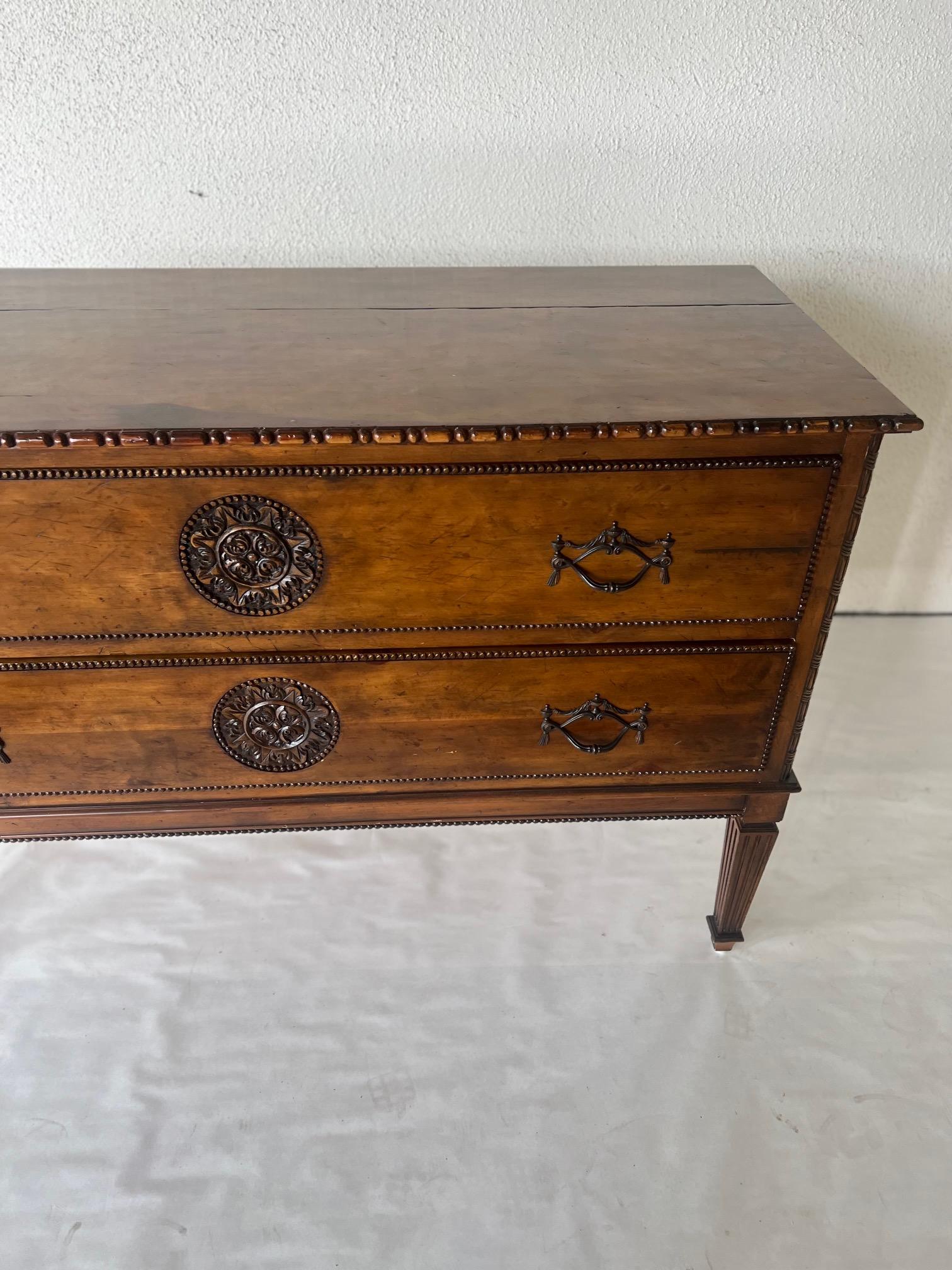 Wood English Vintage Chest of Drawers