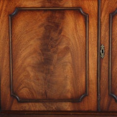 English Vintage Georgian Revival Flame Mahogany Breakfront Bookcase