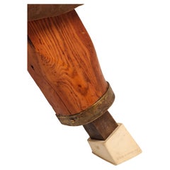 English Vintage Pommel Horse reupholstered in Suede and repurposed as a bench