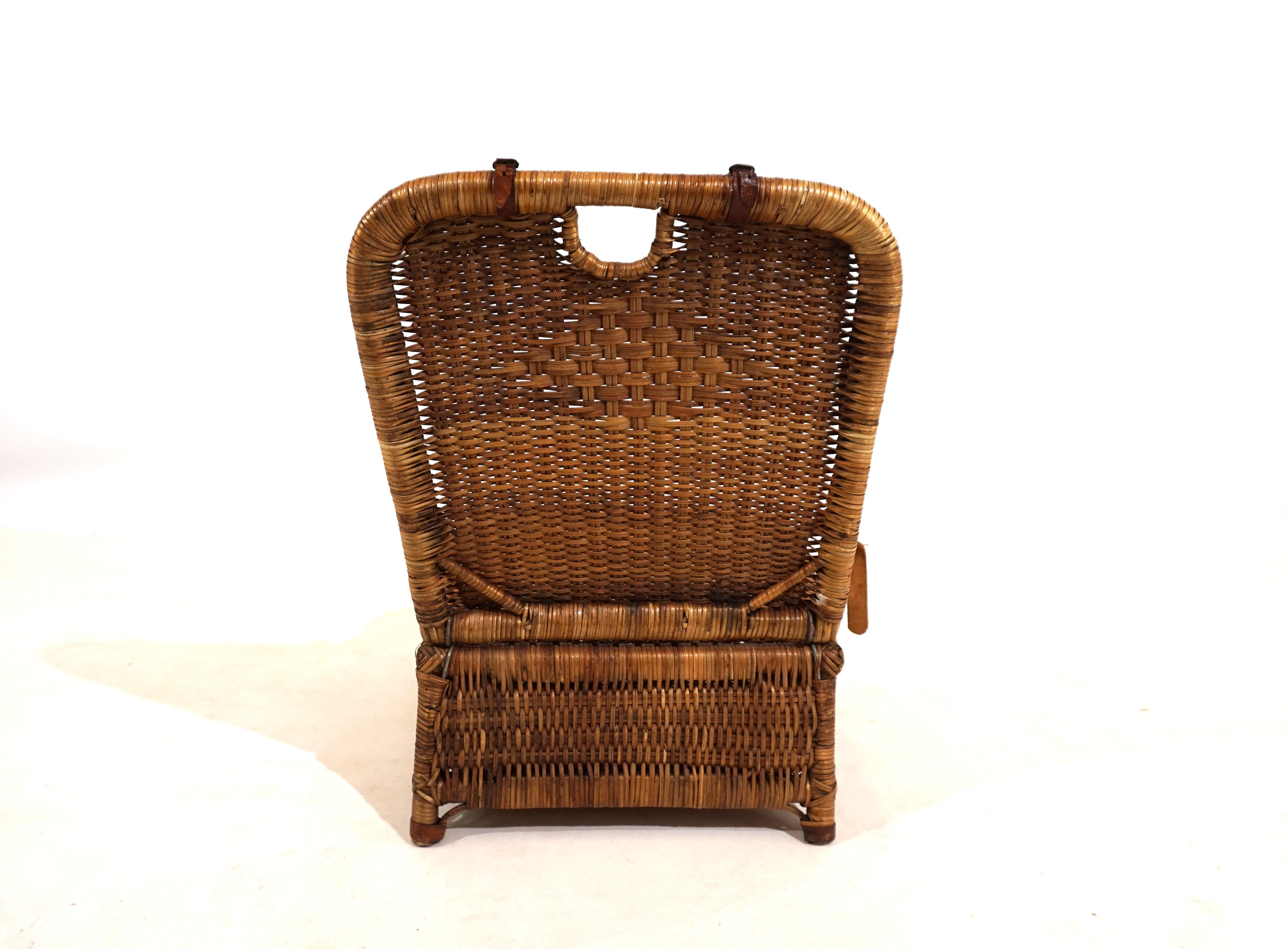 English vintage rattan beach chair In Good Condition For Sale In Ludwigslust, DE