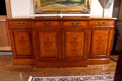English Walnut Breakfront Server/Credenza