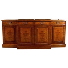 English Walnut Breakfront Server/Credenza