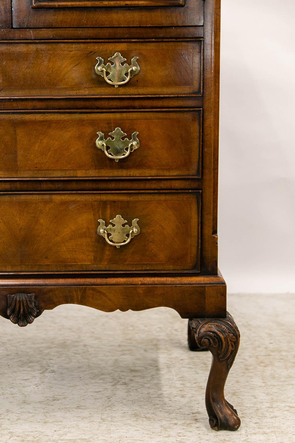 English Walnut Cabinet on Legs In Good Condition For Sale In Wilson, NC